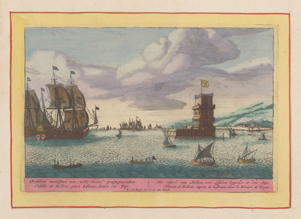 Belémin torni sijaitsee Tejo-joessa Bellemin linna, joka makaa Lissabonin edessä Tajossa (otsikko esineessä) Theatrum Hispaniae (...) (sarjan nimi) tekijältä Pieter van den Berge
