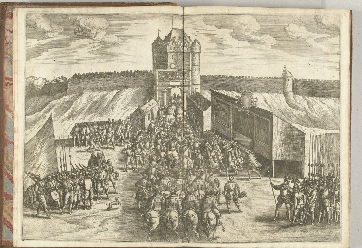 Arkkiherttua Ernstin sisäänkäynti Brysselin kaupungin portilla, 1594 tekijältä Pieter van der Borcht (I) (attributed to)