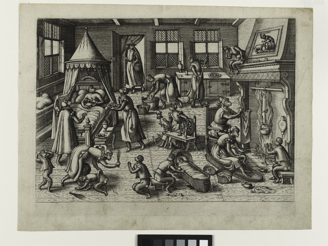 The Nursery, n. 1585 (etsaus) tekijältä Pieter van der Borcht
