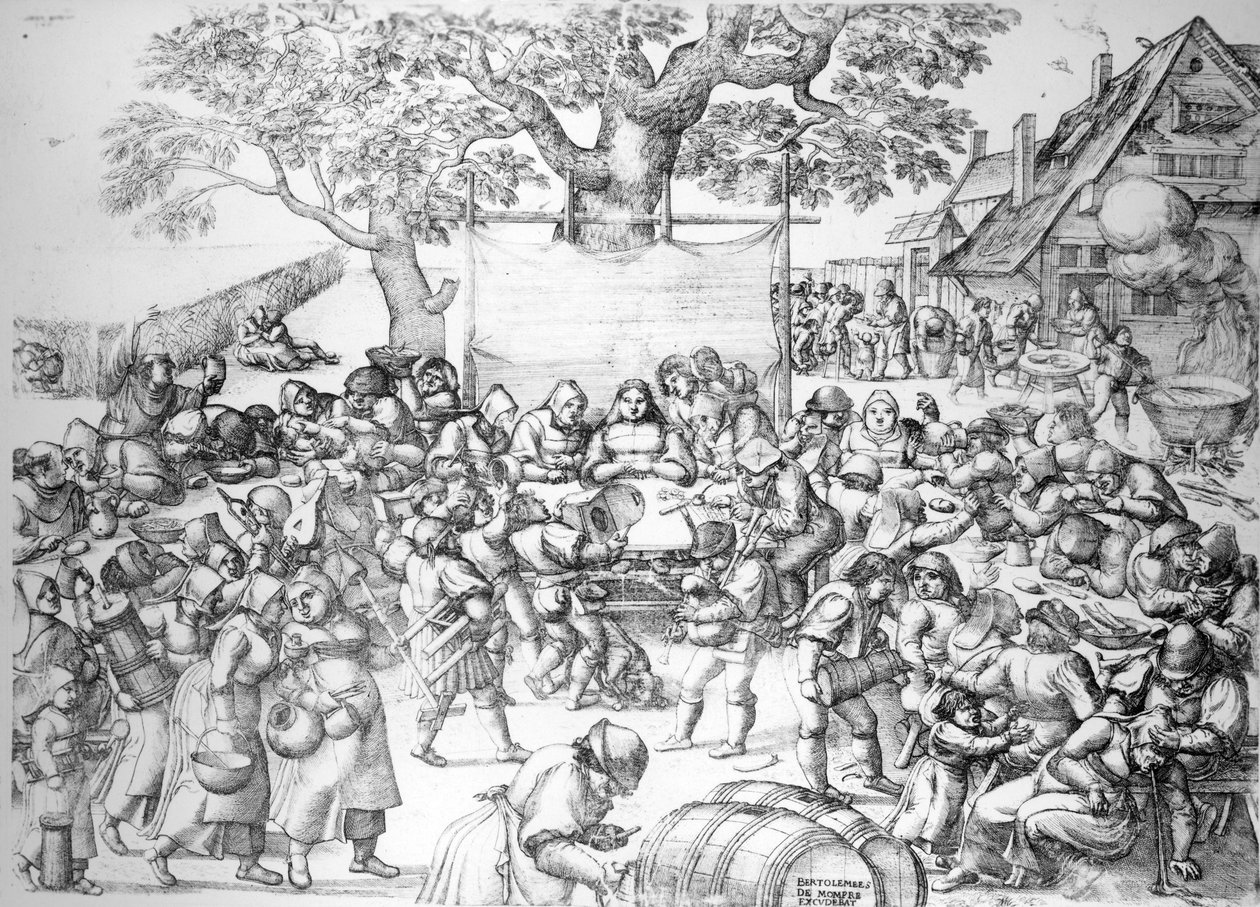 Hääjuhla, 1560 tekijältä Pieter van der Borcht