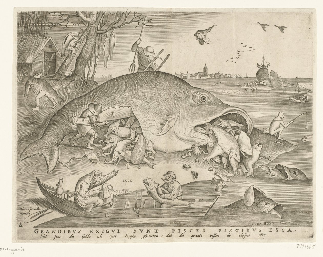 Big Fish Swallow Pienet kalat Isot kalat syövät pienet tekijältä Pieter van der Heyden