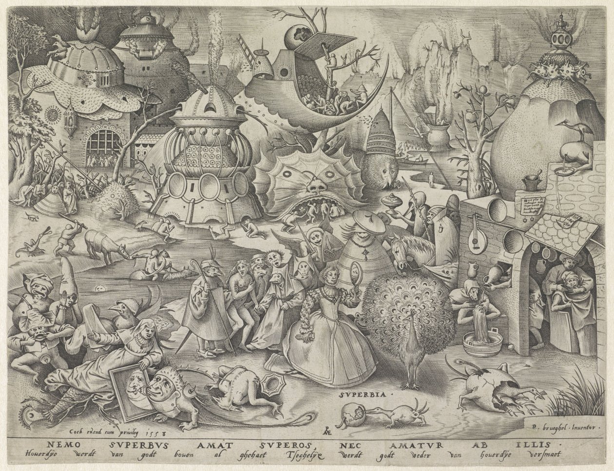 Ylpeys Superbia (otsikko esineessä) Seitsemän kuolemansyntiä (sarjan nimi) tekijältä Pieter van der Heyden