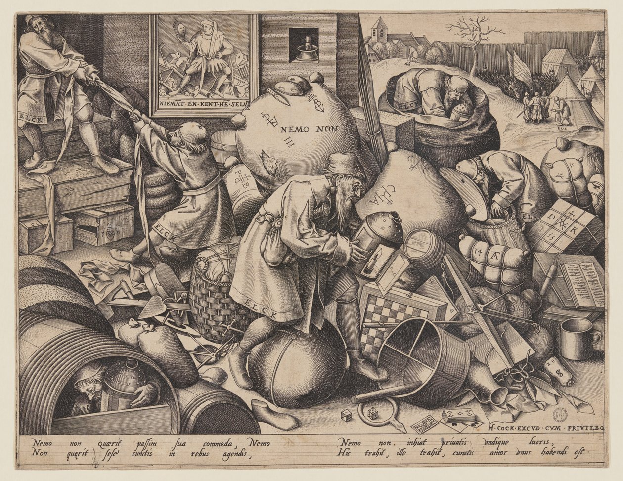 "Nemo Non" (Jokainen etsii omaa voittoaan). tekijältä Pieter van der Heyden