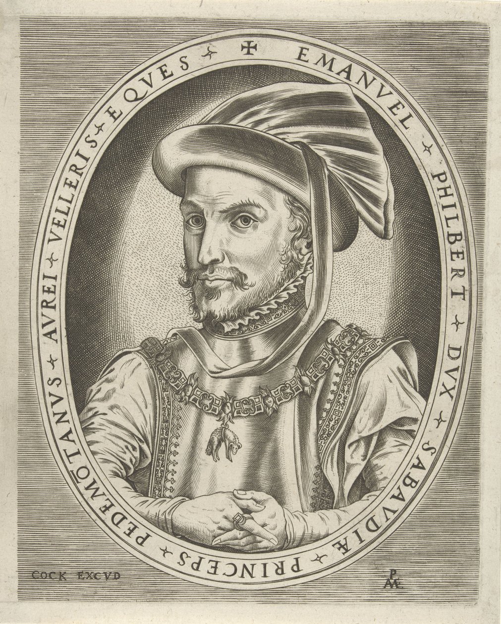Savoyn herttuan Emanuel Philibertin muotokuva Hallittajien muotokuvia (sarjan nimi) tekijältä Pieter van der Heyden