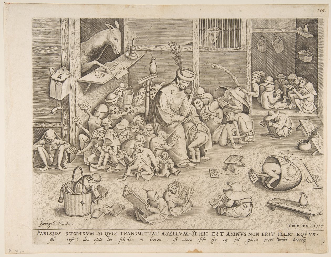 Aasi koulussa, 1557. tekijältä Pieter van der Heyden