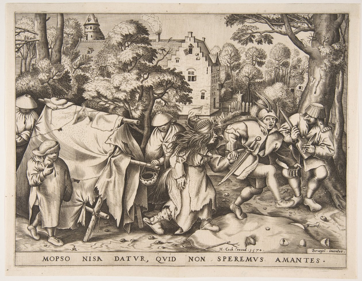 Likainen morsian tai Mopsuksen ja Nisan häät, 1570. tekijältä Pieter van der Heyden