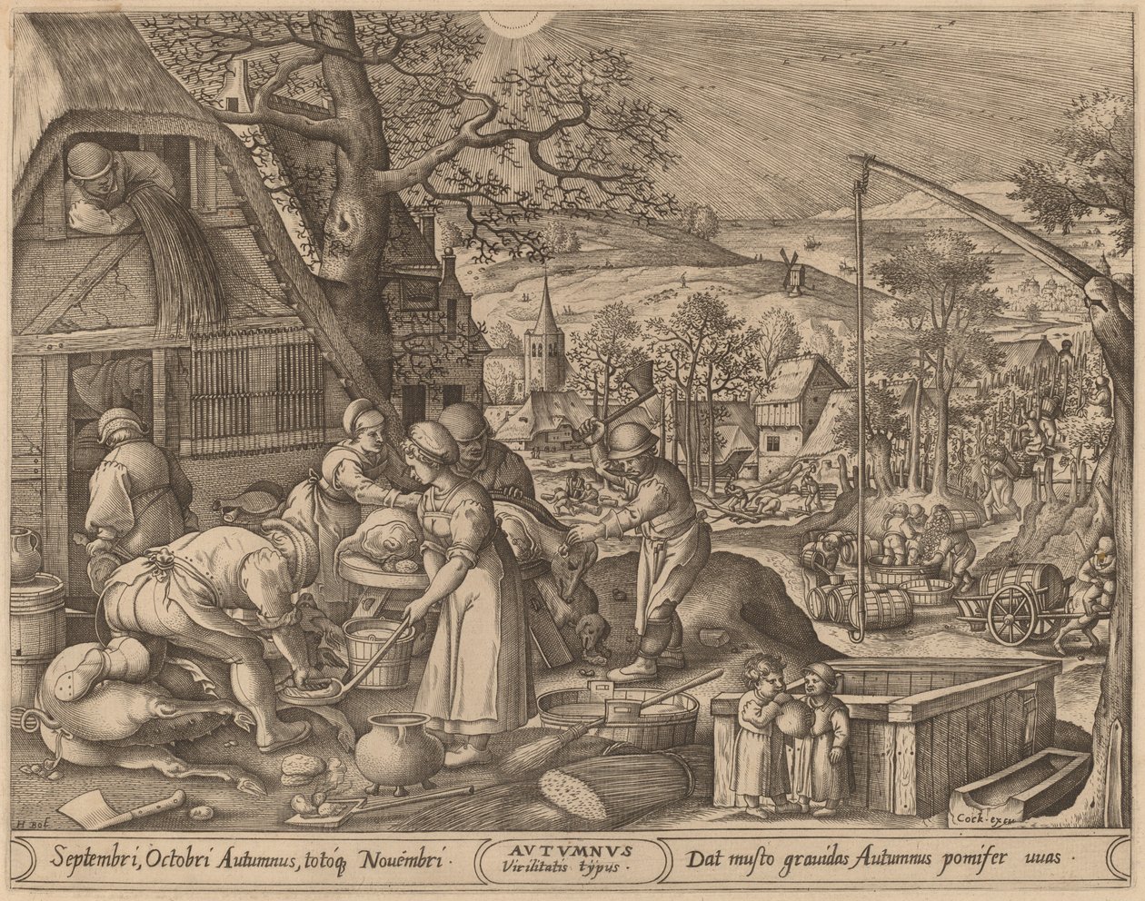Syksy tekijältä Pieter van der Heyden after Hans Bol