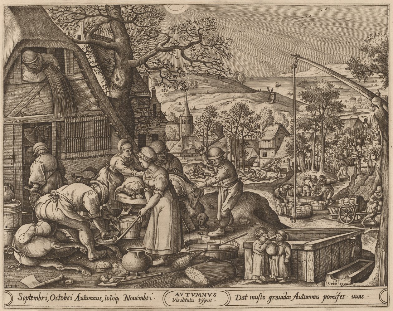 Syksy tekijältä Pieter van der Heyden after Hans Bol