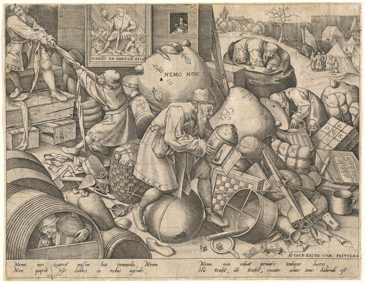 Jokamies tekijältä Pieter van der Heyden after Pieter Bruegel the Elder