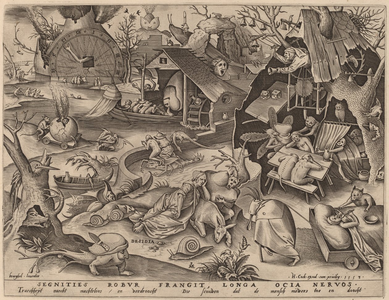 Laiskiainen tekijältä Pieter van der Heyden after Pieter Bruegel the Elder