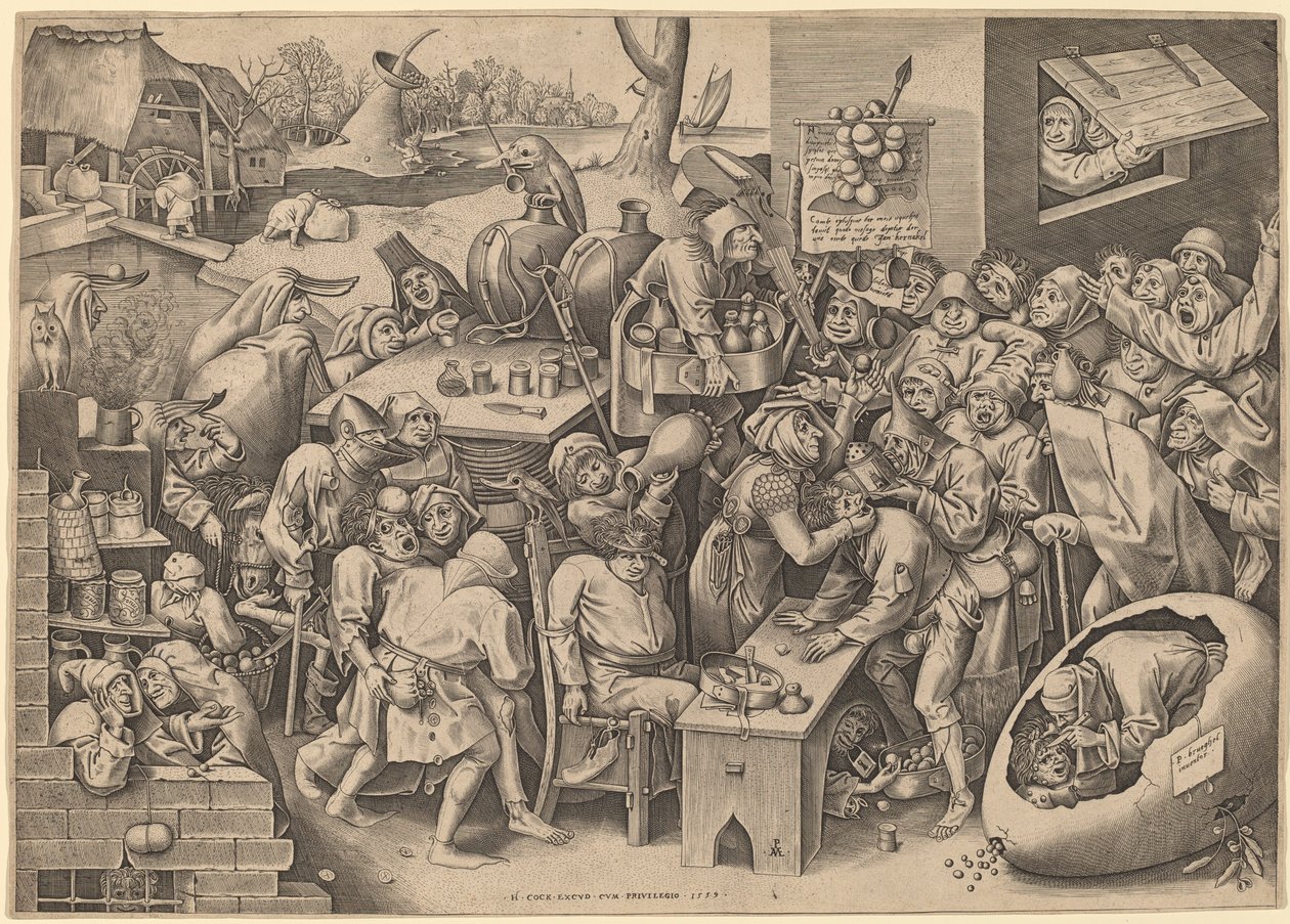 Malleghemin noita tekijältä Pieter van der Heyden after Pieter Bruegel the Elder