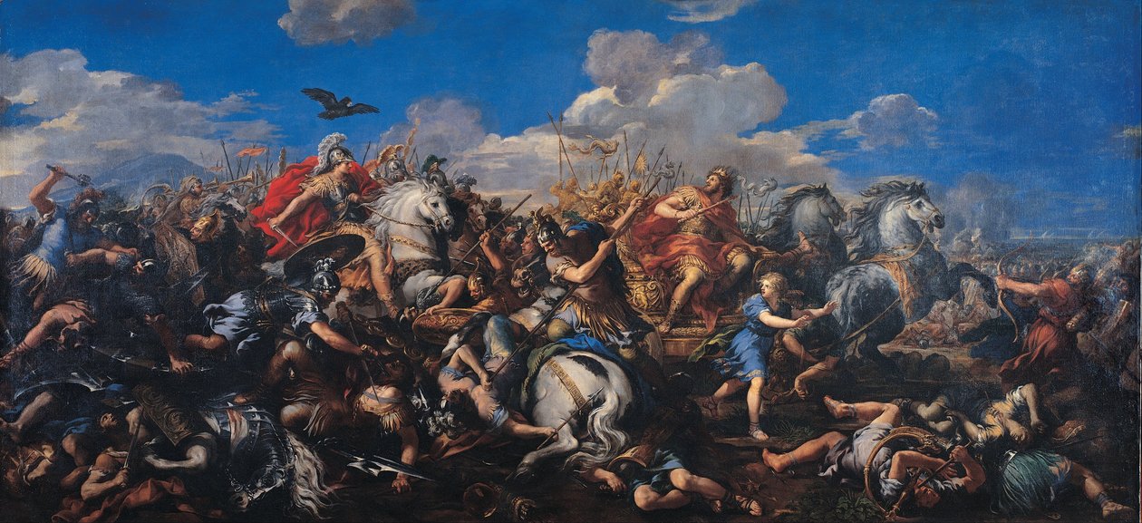 Aleksanterin taistelu Dareiosta vastaan tekijältä Pietro da Cortona