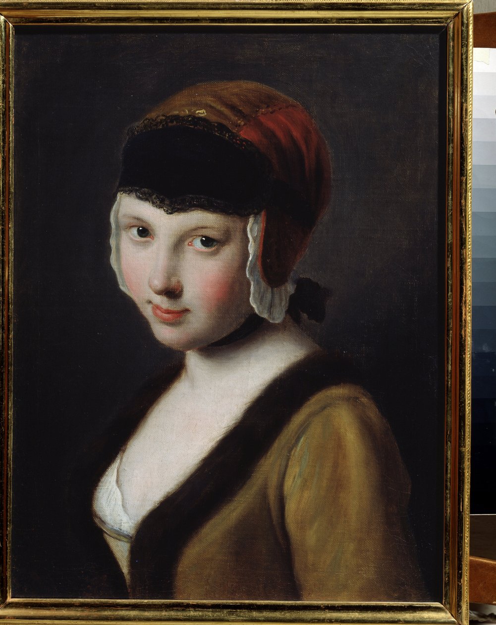 Tyttö mustalla naamiolla tekijältä Pietro Antonio Rotari