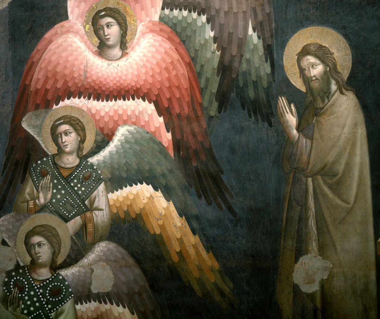 Enkelit, yksityiskohta viimeisestä tuomiosta, 1200-luvun toinen puoli, Pietro Cavallinin fresko tekijältä Pietro Cavallini