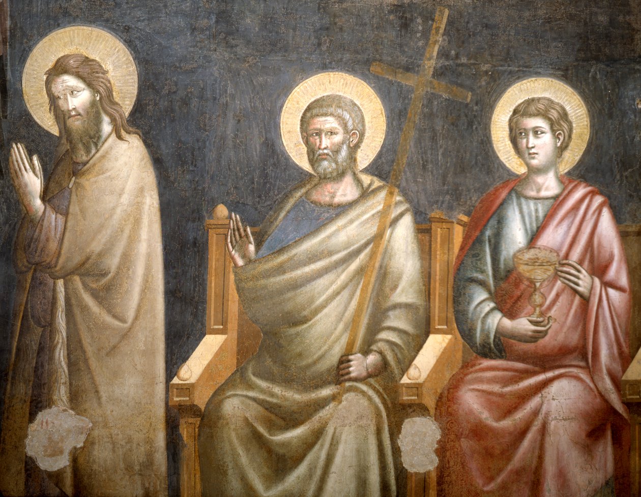 Pyhimyshahmot, yksityiskohta Viimeiseltä tuomiolta, 1200-luvun jälkipuolisko tekijältä Pietro Cavallini