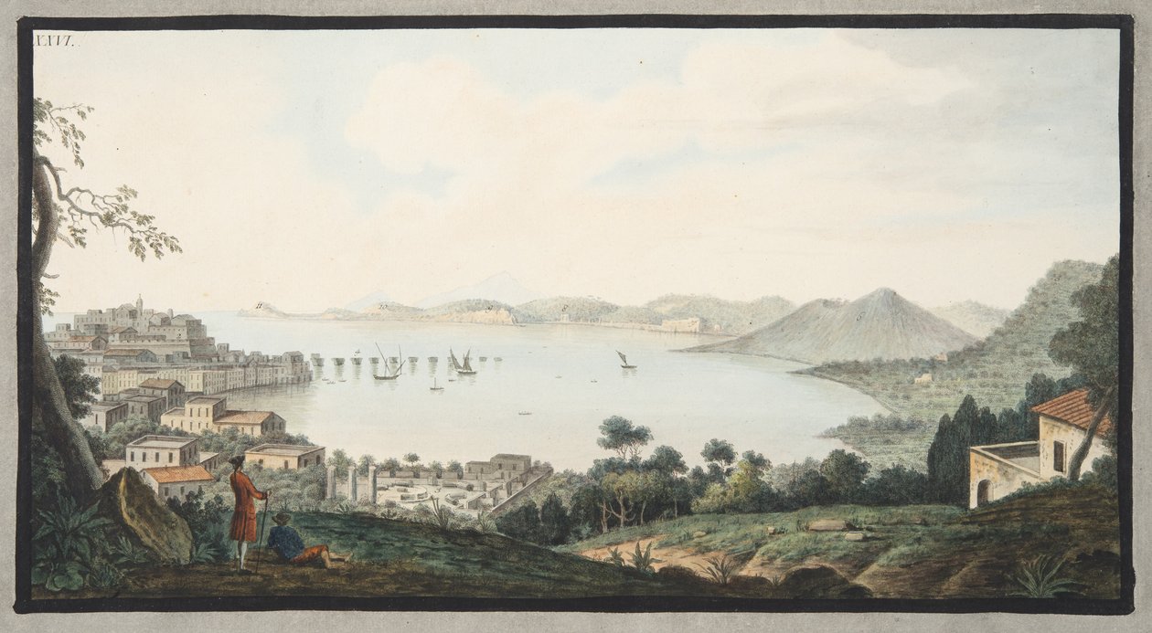 Näkymä Italian rannikolle Puzzolin läheltä, levy 26 Campi Phlegraeista: Observations of the Volcanoes of the Two Sicilies