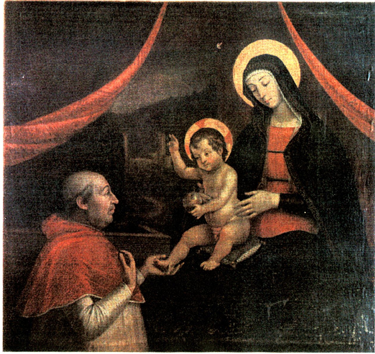 Aleksanteri VI polvistui Madonnan edessä tekijältä Pietro Facettio