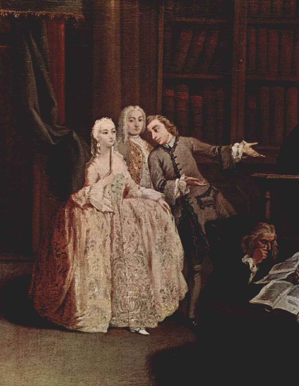 Besuch in der Bibliothek tekijältä Pietro Longhi