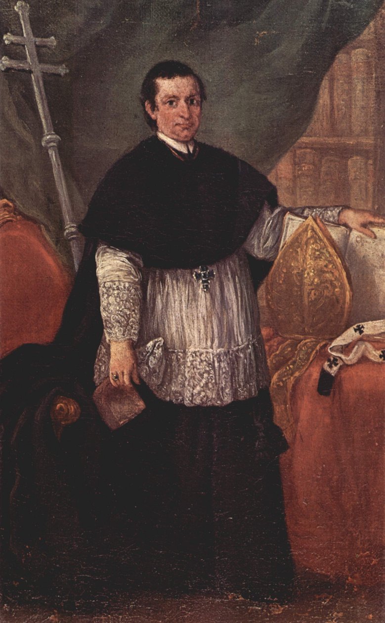Porträt des Bischofs Benedetto Ganassoni tekijältä Pietro Longhi