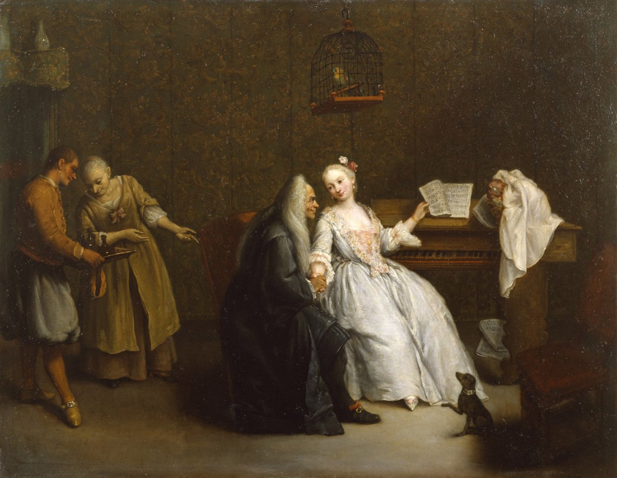 Musiikkitunti, n. 1760 tekijältä Pietro Longhi