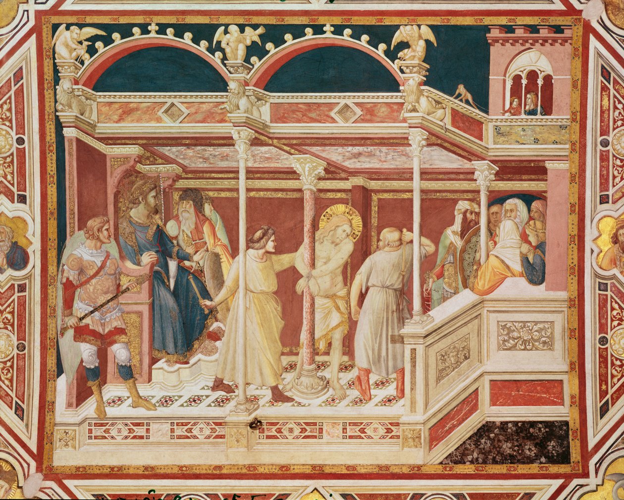 Kristuksen liputus, noin 1320 tekijältä Pietro Lorenzetti