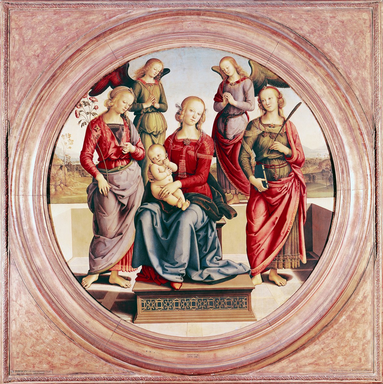 Madonna ja lapsi sekä Pyhä Ruusu ja Katariina Aleksandran kanssa tekijältä Pietro Perugino