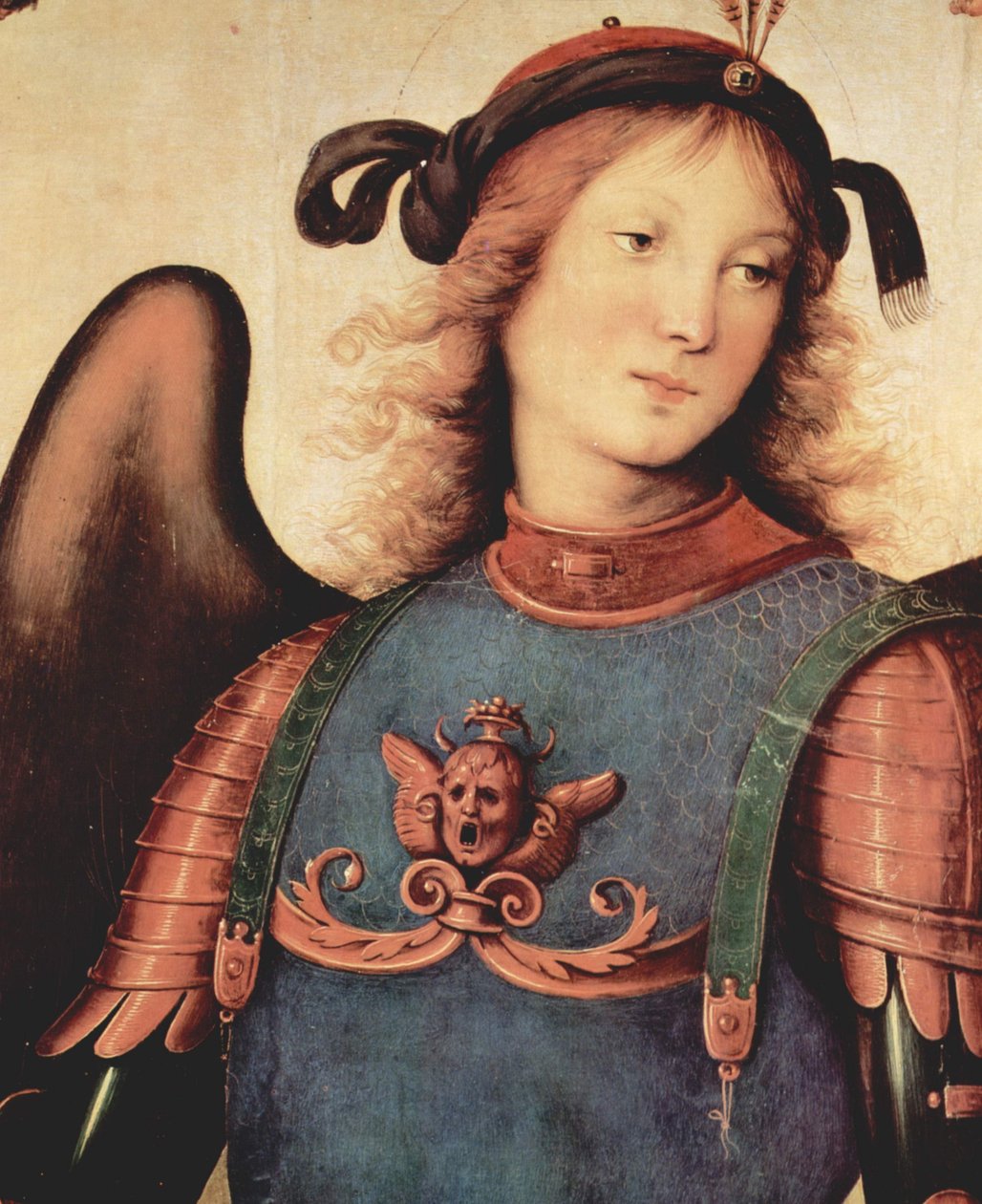 Maria Himmelfahrt mit vier Heiligen, Yksityiskohta tekijältä Pietro Perugino