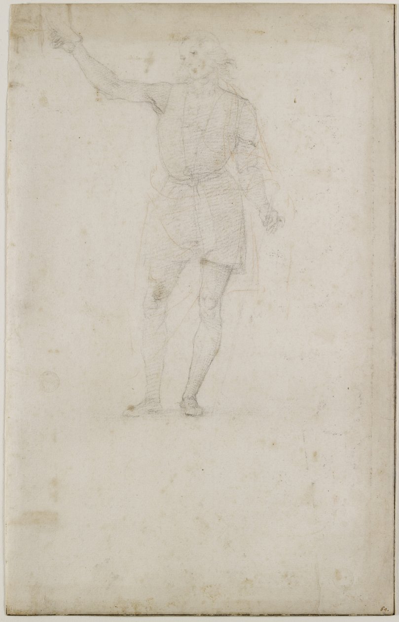Recto: Opiskelu Pyhälle Johannes Kastajalle. Verso: An Eye, WA1846.4 tekijältä Pietro Perugino