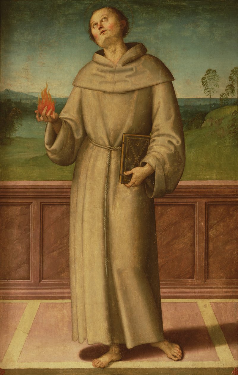 Pyhä Antonius Padovalainen (tempera kankaalle) tekijältä Pietro Perugino