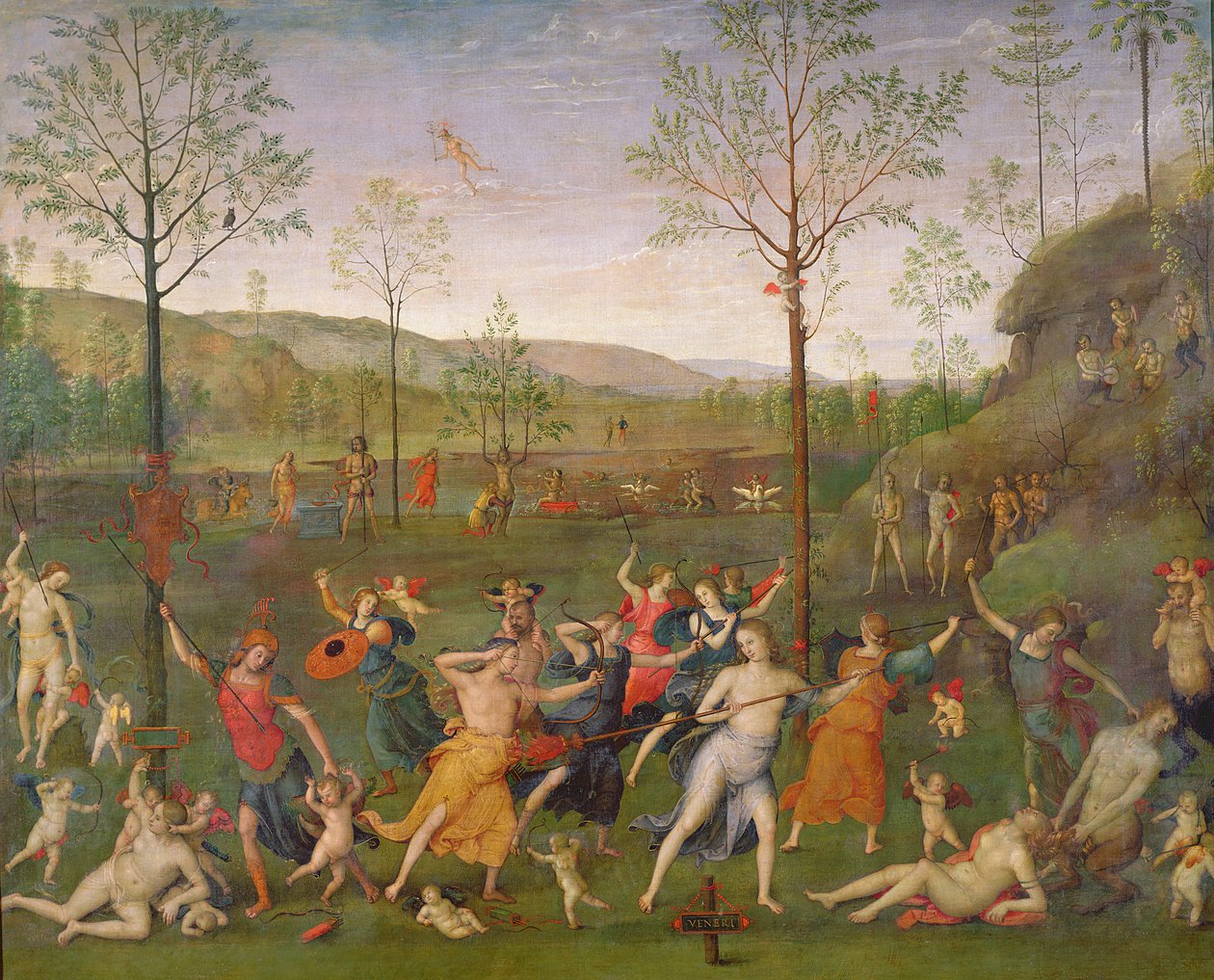 Rakkauden ja siveyden taistelu, vuoden 1503 jälkeen tekijältä Pietro Perugino