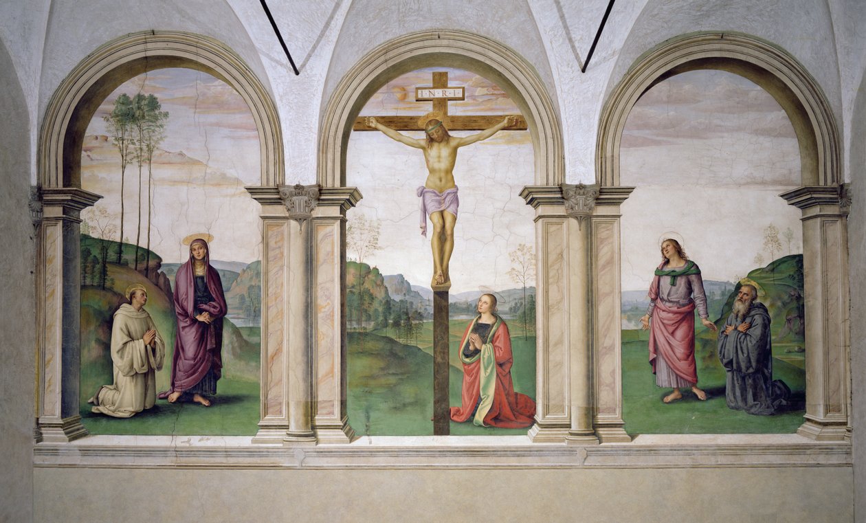 Ristiinnaulitseminen, 1494-96 tekijältä Pietro Perugino