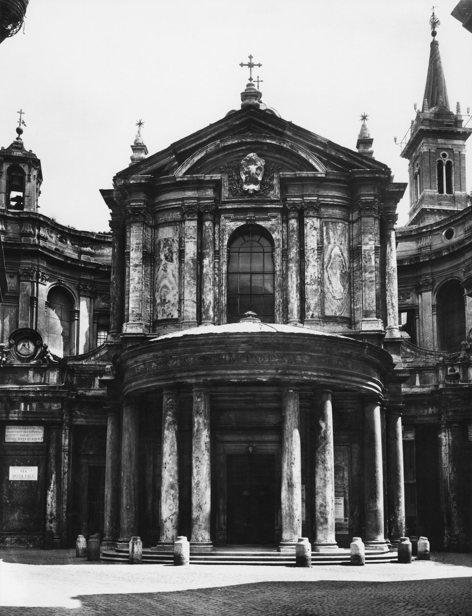 Santa Maria della Pacen kirkko, julkisivu, 1656 tekijältä Pietro da 1596-1669 Cortona