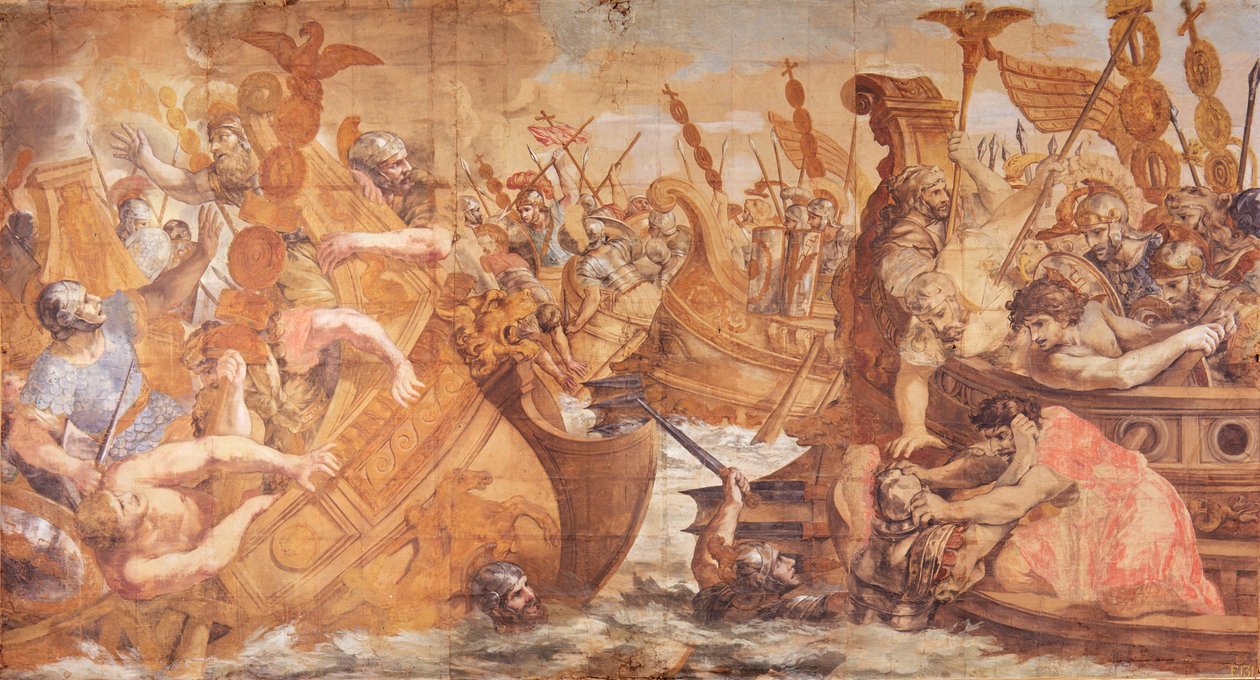 Rooman merivoimien taistelu tekijältä Pietro da Cortona