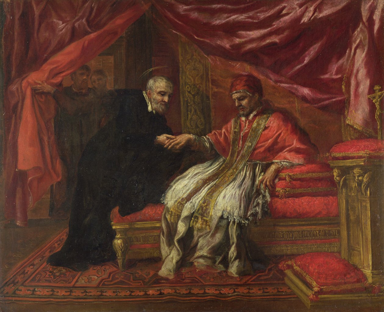 St. Filippo Neri parantava paavi Clemente VIII tekijältä Pietro da Cortona