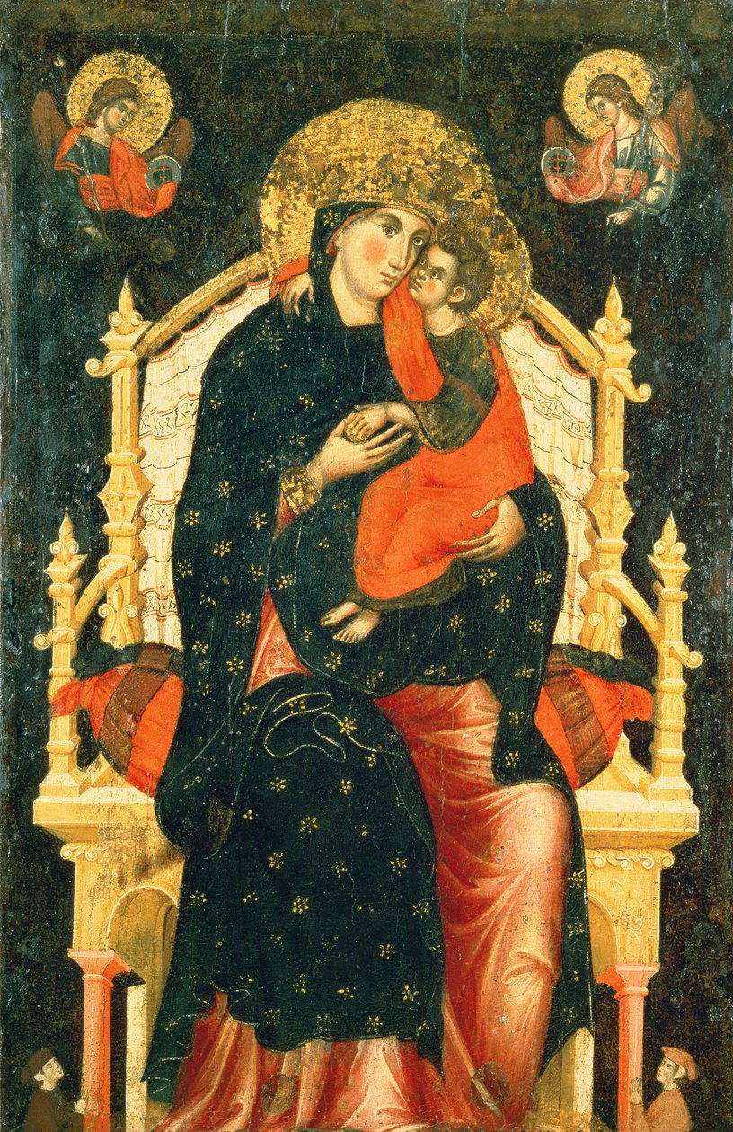 Madonna ja lapsi valtaistuivat lahjoittajien kanssa tekijältä Pietro di Giovanni Lianori