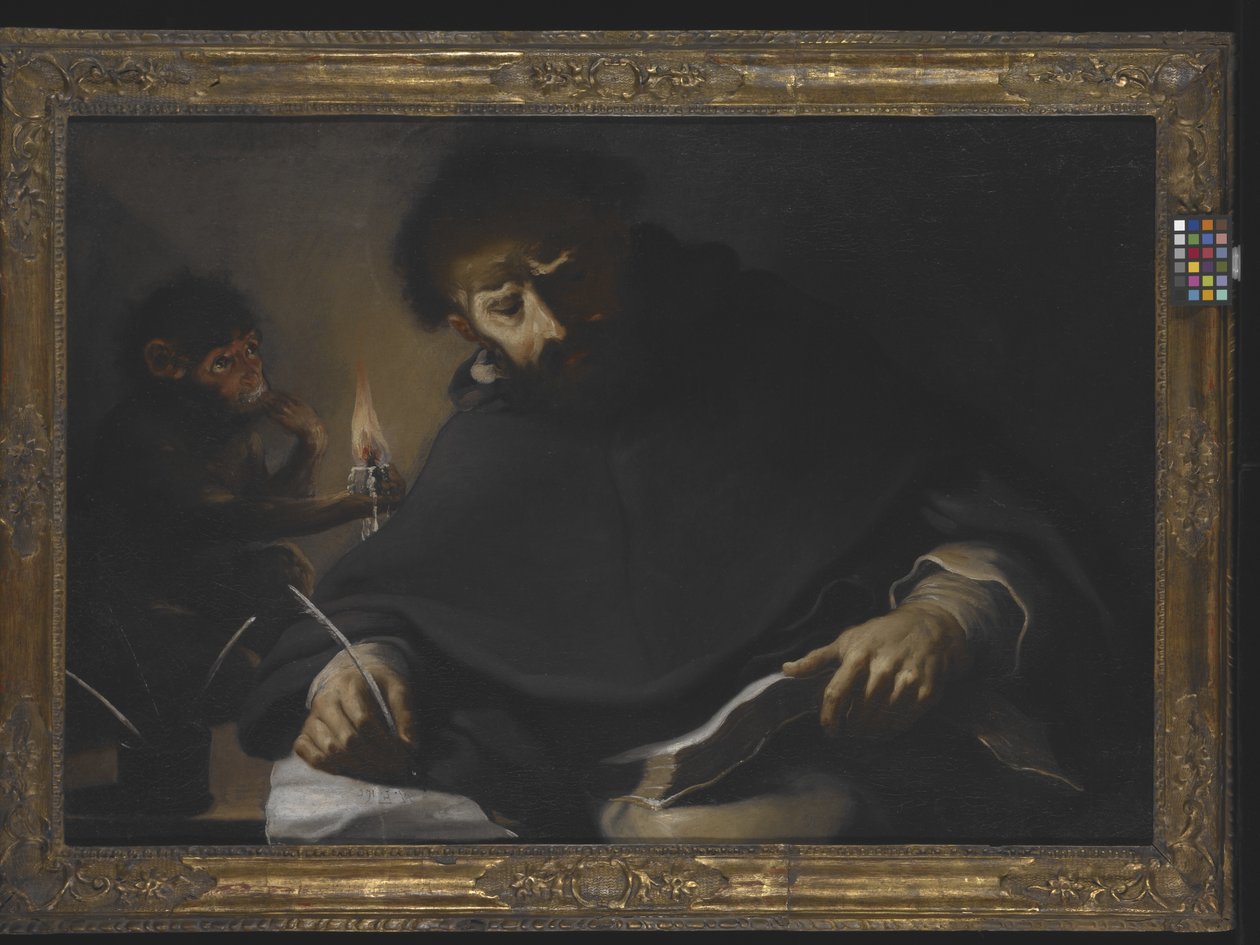 St. Dominic and The Devil (öljy kankaalle) tekijältä Pietro (1605 78) Della Vecchia