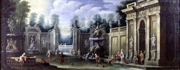 Arkkitehtoninen capriccio lukujen kanssa tekijältä Pietro Paltronieri