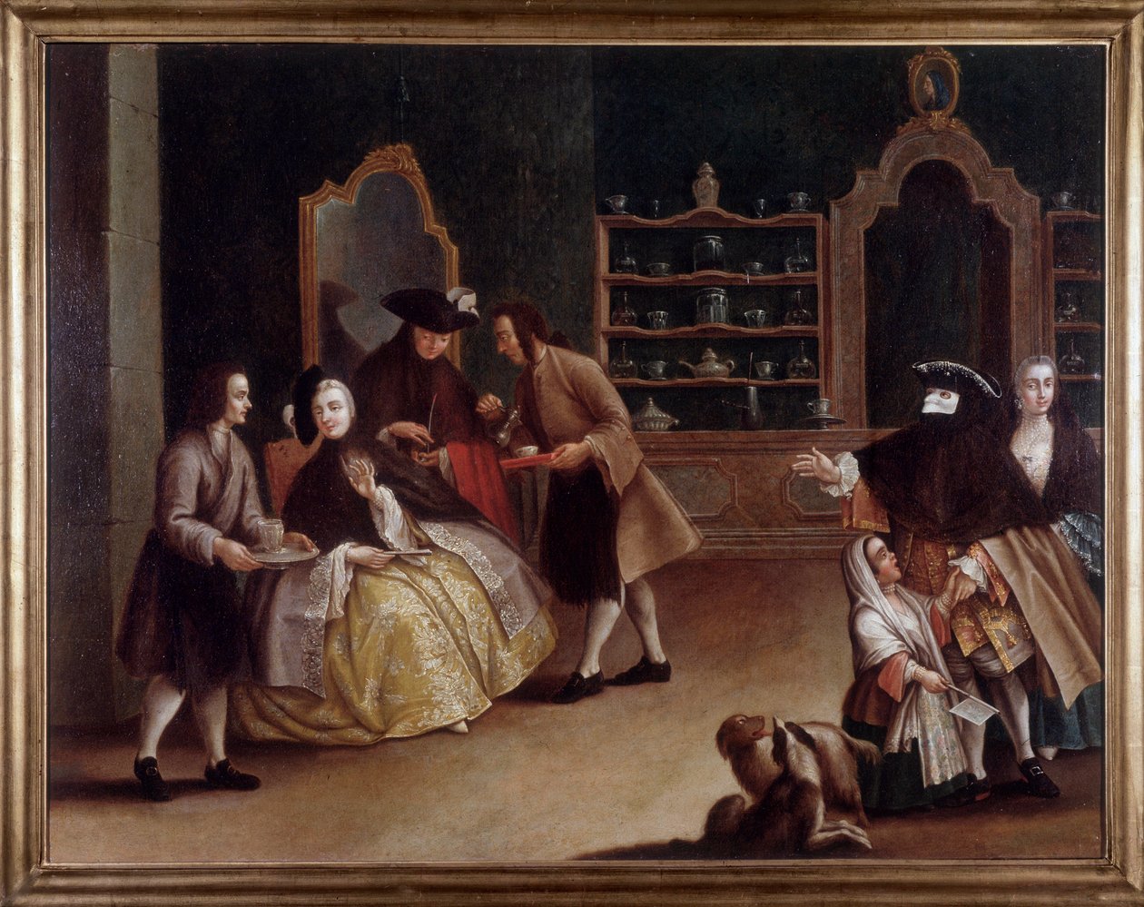 Kahvila (maalaus tekijältä Pietro (after) Longhi