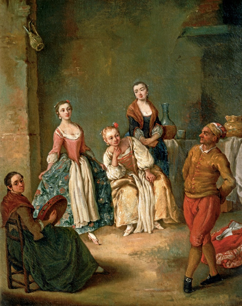Furlanan tanssi ... (maalaus kankaalle) tekijältä Pietro (circle of) Longhi