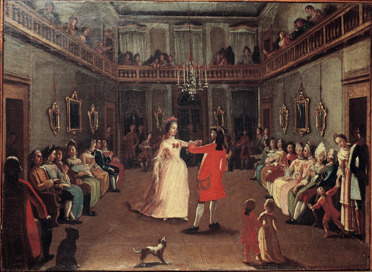 Pallon avaaminen - Pallon avaaminen. Pietro Longhin (1702-1785) koulun maalaus tekijältä Pietro (school of) Longhi