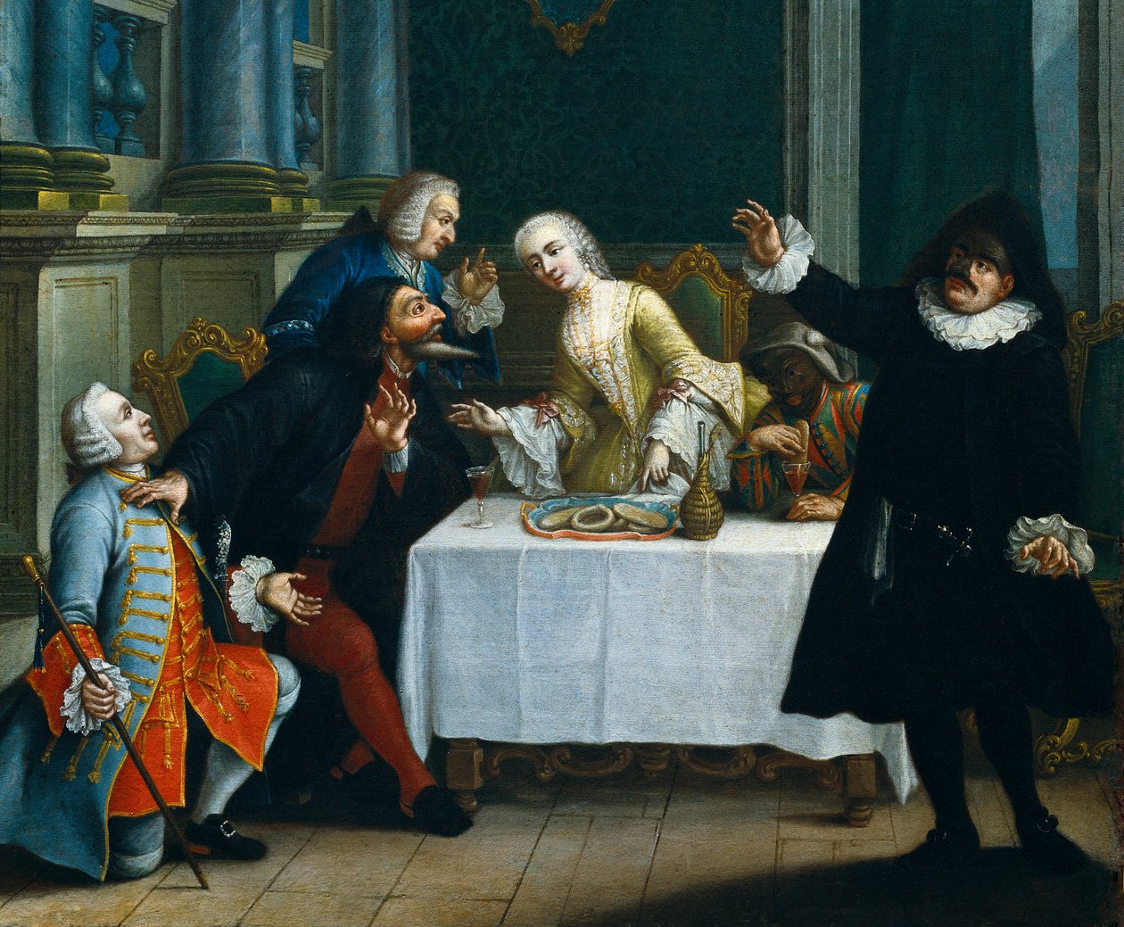 "Välipala naamioiden kanssa"" Commedia dell