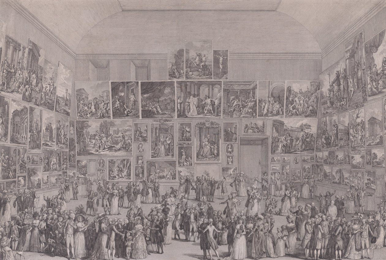 Näyttely Salon du Louvressa vuonna 1787. tekijältä Pietro Antonio Martini