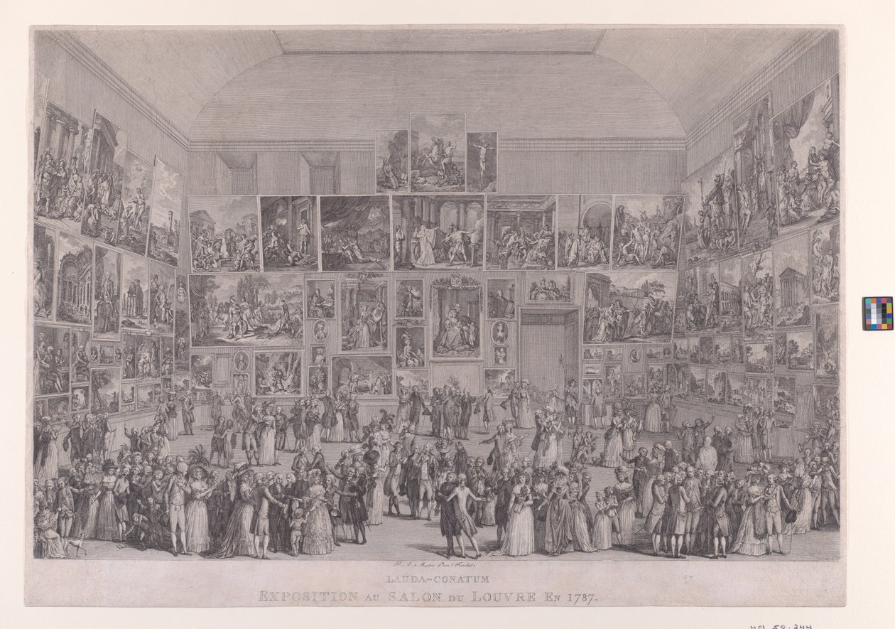 Näyttely Salon du Louvressa vuonna 1787 tekijältä Pietro Antonio Martini