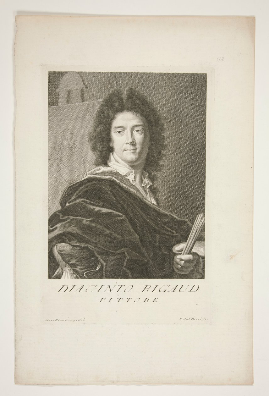 Hyacinthe Rigaudin muotokuva tekijältä Pietro Antonio Pazzi