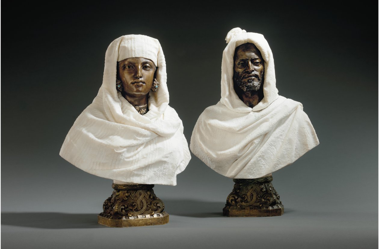 Sheikin ja sheikin rintakuvat, n. 1865-70 tekijältä Pietro Calvi