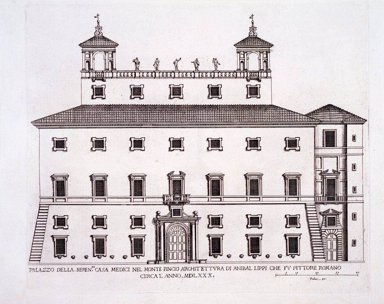 Palazzo Serenissima, Casa Medici, Pincio-kukkulalla, Rooma, julkaisusta 