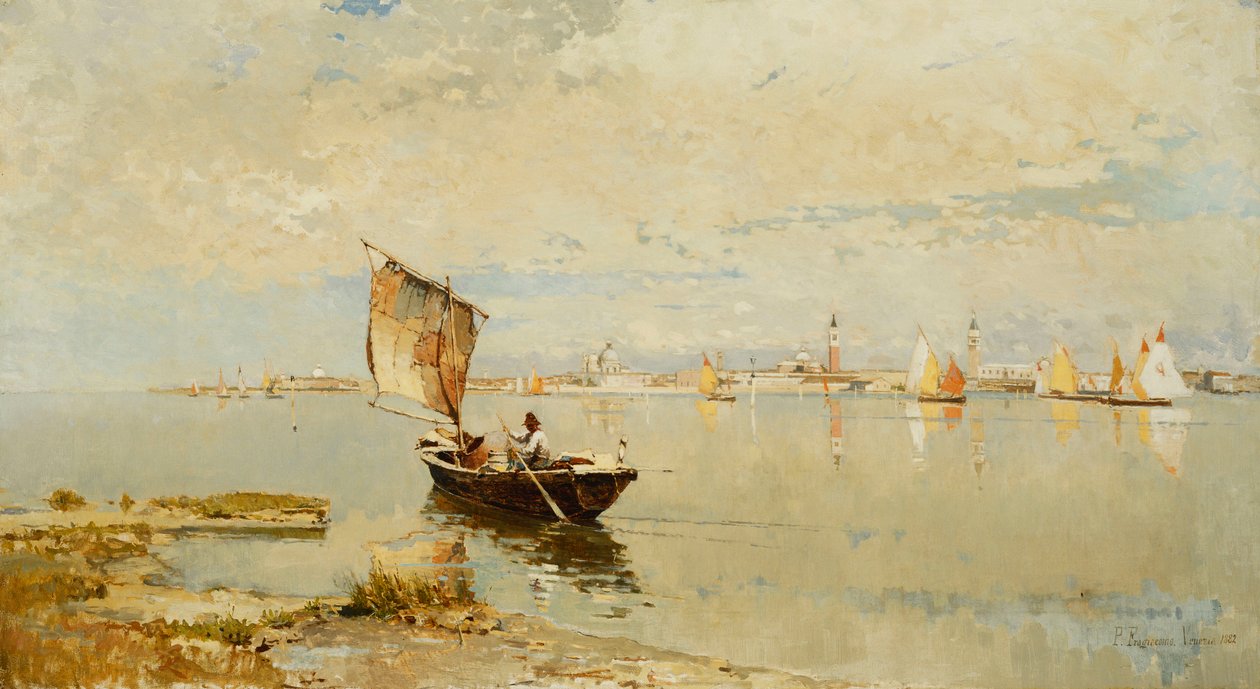 Laguunilla, 1882 tekijältä Pietro Fragiacomo