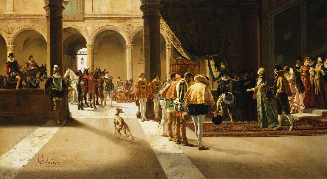 Saapuminen, 1882 tekijältä Pietro Gabrini