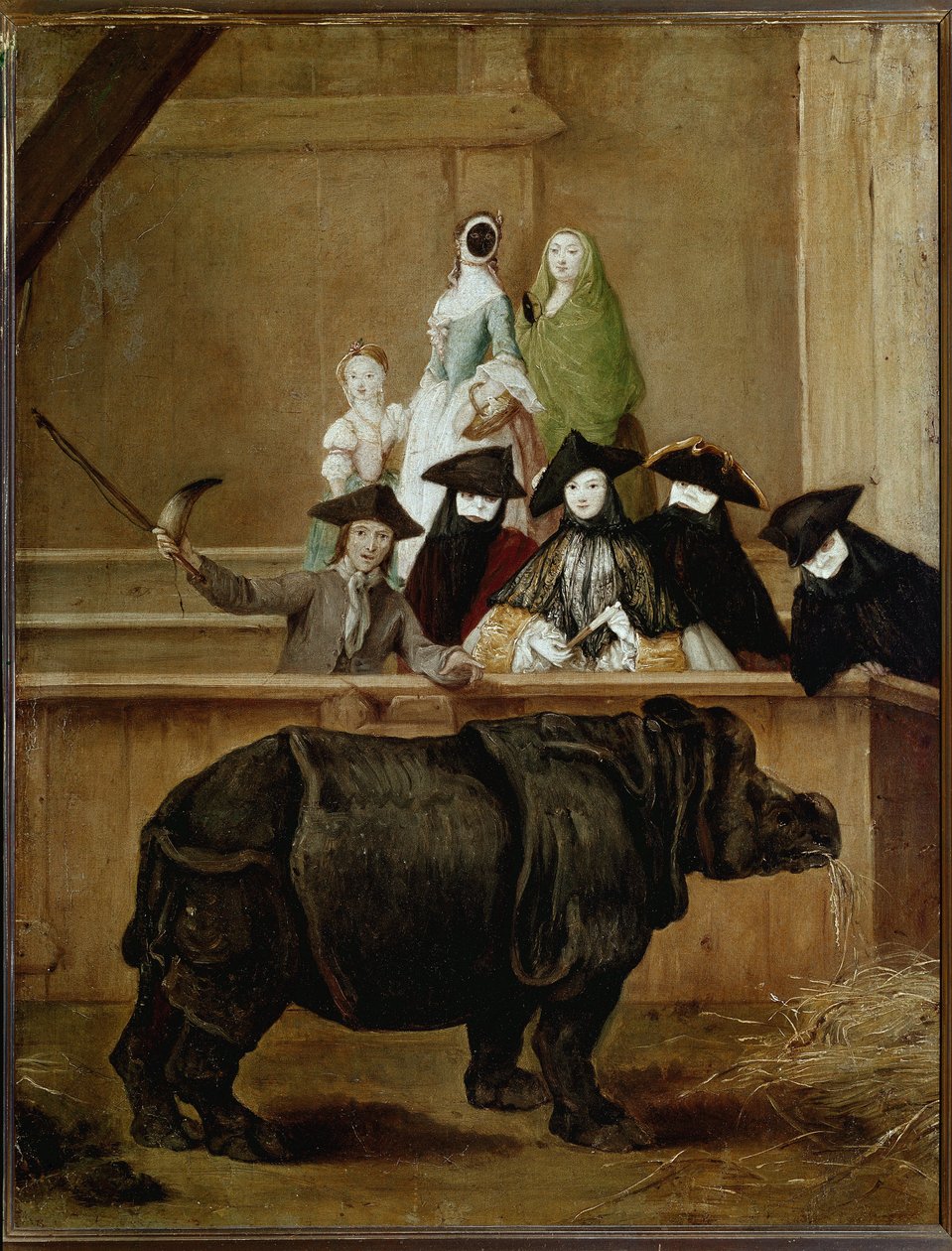 Näyttely Clarasta, Intian sarvikuono (öljy kankaalle tekijältä Pietro Longhi