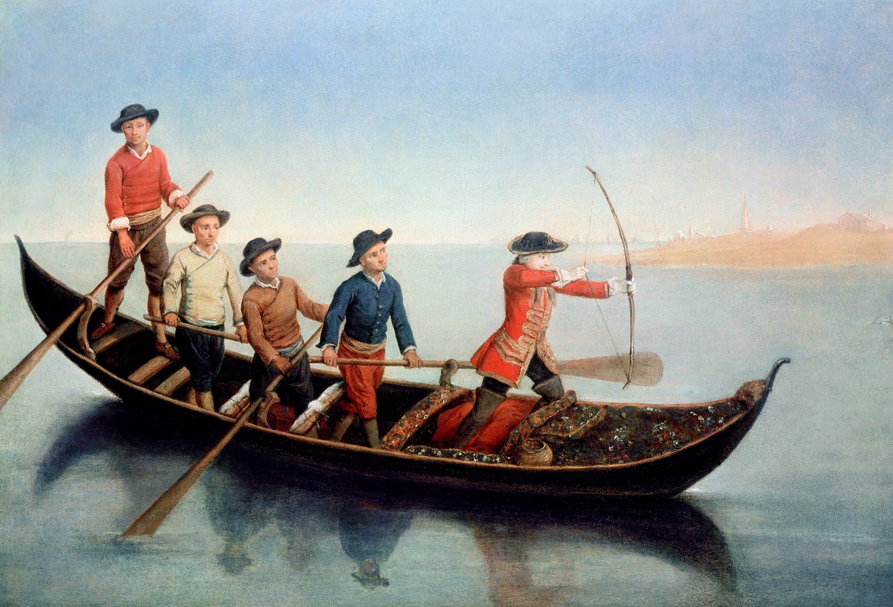 Villiankan metsästys jousilla ja nuolilla tekijältä Pietro Longhi